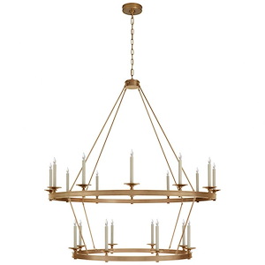 Launceton - 20 Light Grande 2-Tier Chandelier In Modern Style-55 Inches Tall and 53.25 Inches Wide - 1112074