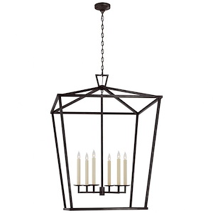 Darlana - 6 Light XX-Large Lantern In Casual Style-50.5 Inches Tall and 36 Inches Wide