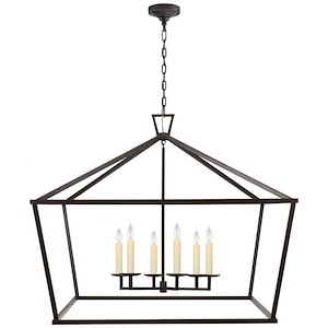 Darlana - 6 Light XX-Large Wide Lantern In Casual Style-42.5 Inches Tall and 50 Inches Wide - 1112079
