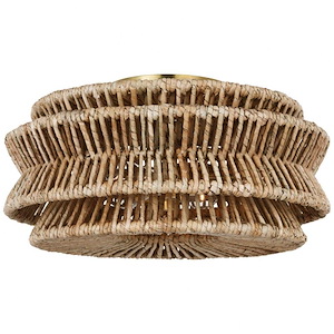 Antigua - 30W 2 LED Large Drum Semi-Flush Mount In Modern Style-8.25 Inches Tall and 16 Inches Wide