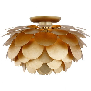 Cynara - 15W 1 LED Large Flush Mount In Modern Style-10 Inches Tall and 17 Inches Wide