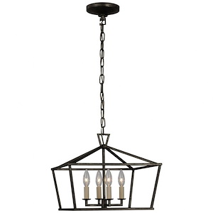 Darlana - 4 Light Small Wide Semi-Flush Mount In Modern Style-16.5 Inches Tall and 16 Inches Wide