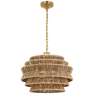 Antigua - 45W 3 LED Small Drum Chandelier In Modern Style-17 Inches Tall and 22 Inches Wide - 1328022