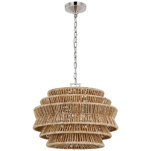 Antigua - 45W 3 LED Small Drum Chandelier-17 Inches Tall and 22 Inches Wide