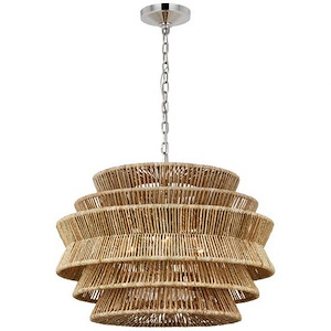 Antigua - 45W 3 LED Medium Drum Chandelier-21.5 Inches Tall and 30 Inches Wide - 1328025