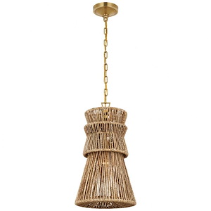 Antigua - 15W 1 LED Pendant In Modern Style-22.75 Inches Tall and 13 Inches Wide