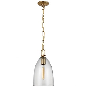 Andros - 15W 1 LED Medium Pendant In Modern Style-15.25 Inches Tall and 8.5 Inches Wide