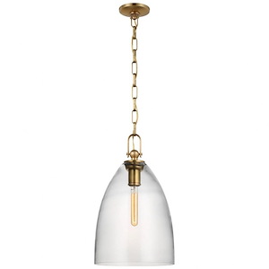 Andros - 15W 1 LED Large Pendant In Modern Style-20.25 Inches Tall and 12 Inches Wide