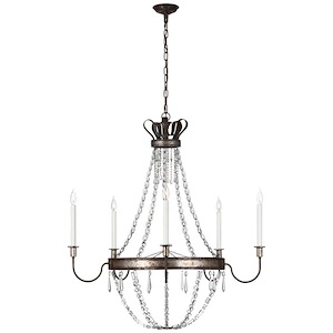 Alessa - 27.5W 5 LED X-Large Chandelier In Casual Style-44.25 Inches Tall and 38.25 Inches Wide