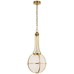 Gracie - 15W 1 LED Medium Captured Globe Pendant In Modern Style-29.5 Inches Tall and 13 Inches Wide - 1314541