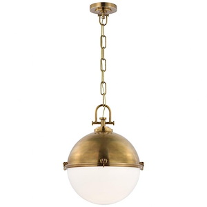 Adrian - 15W 1 LED X-Large Globe Pendant In Modern Style-21.5 Inches Tall and 17 Inches Wide