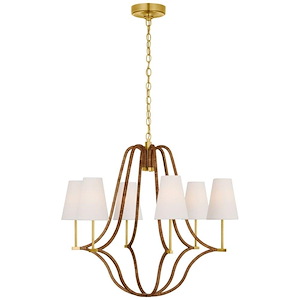 Biscayne - 39W 6 LED Large Wrapped Chandelier In Traditional Style-27.5 Inches Tall and 30.25 Inches Wide