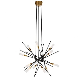 Stellar - 55W LED Medium Chandelier In Modern Style-23.5 Inches Tall and 27.25 Inches Wide