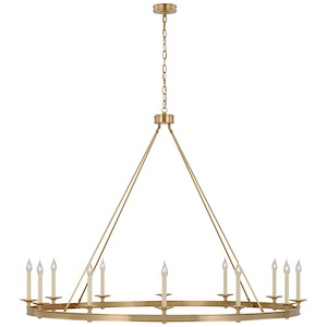 Launceton - 66W 12 LED Oversized Ring Chandelier In Traditional Style-45.25 Inches Tall and 63.25 Inches Wide