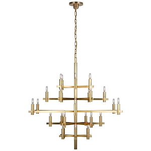 Sonnet - 195W 30 LED Large Chandelier In Modern Style-37.75 Inches Tall and 42 Inches Wide - 1112138