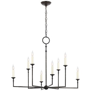 Rowen - 44W 8 LED X-Large Chandelier In Casual Style-30 Inches Tall and 38 Inches Wide