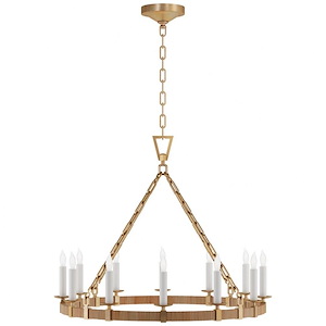 Darlana - 66W 12 LED Medium Wrapped Ring Chandelier-24.5 Inches Tall and 30 Inches Wide