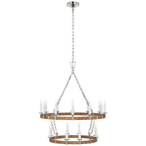 Darlana Wrapped - 110W 20 LED Medium 2-Tier Chandelier-36.75 Inches Tall and 31.75 Inches Wide - 1314553