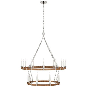 Darlana Wrapped - 110W 20 LED Large 2-Tier Chandelier-44.5 Inches Tall and 39.25 Inches Wide - 1314555