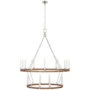 Darlana Wrapped - 110W 20 LED Extra Large 2-Tier Chandelier-59.75 Inches Tall and 52.25 Inches Wide