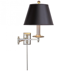 Dorchester - 1 Light Swing Arm Wall Sconce with Black Paper Shade