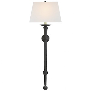 Long Iron Torch - 1 Light Wall Sconce-36.5 Inches Tall and 13.5 Inches Wide