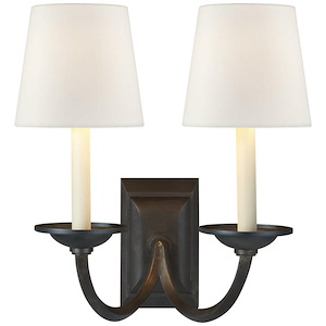 Flemish - 2 Light Double Wall Sconce-15 Inches Tall and 12.5 Inches Wide