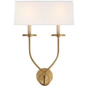 Symmetric Twist - 2 Light Double Wall Sconce-20.25 Inches Tall and 14.5 Inches Wide