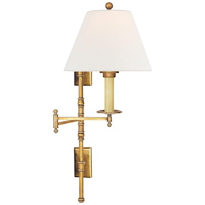 Dorchester3 - 1 Light Double Backplate Swing Arm Wall Sconce-27 Inches Tall and 20 Inches Wide