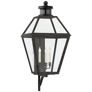 Stratford - 3 Light Large Outdoor Bracketed Wall Lantern In Traditional Style-40.75 Inches Tall and 18 Inches Wide