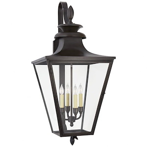Albermarle - 4 Light Large Outdoor Bracketed Wall Lantern In Traditional Style-39.5 Inches Tall and 17.75 Inches Wide