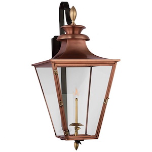 Albermarle - 1650 BTU Gas Medium Bracketed Outdoor Wall Lantern In Traditional Style-31.25 Inches Tall and 14.25 Inches Wide - 1328096