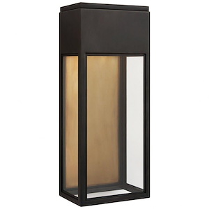 Irvine - 12W LED Medium Outdoor 3/4 Wall Lantern In Modern Style-19.5 Inches Tall and 8 Inches Wide - 1225163