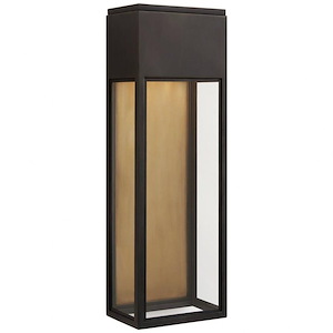 Irvine - 25W LED Large Outdoor 3/4 Wall Lantern In Modern Style-26.5 Inches Tall and 8.75 Inches Wide - 1225597