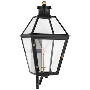 Stratford - 1650 BTU Gas Extra Large Bracketed Outdoor Wall Lantern In Traditional Style-40.5 Inches Tall and 18 Inches Wide