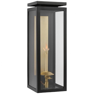 Fresno - 800 BTU Gas Medium Outdoor Wall Lantern In Modern Style-17.25 Inches Tall and 6 Inches Wide - 1328104