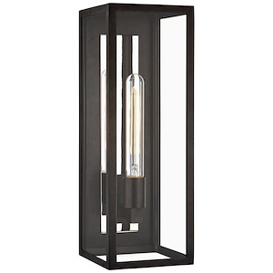 Fresno - 1 Light Large Outdoor 3/4 Wall Lantern In Modern Style-20 Inches Tall and 7 Inches Wide - 1225285