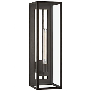 Fresno - 1 Light Grande Outdoor 3/4 Wall Lantern In Modern Style-26 Inches Tall and 8 Inches Wide - 1225166