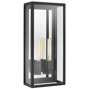Fresno - 16W 2 LED Large Outdoor Wall Lantern In Modern Style-22 Inches Tall and 10 Inches Wide