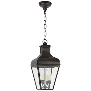 Fremont - 4 Light Medium Outdoor Hanging Lantern In Modern Style-27 Inches Tall and 13 Inches Wide