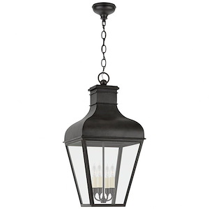 Fremont - 4 Light Large Outdoor Hanging Lantern In Modern Style-35 Inches Tall and 17 Inches Wide