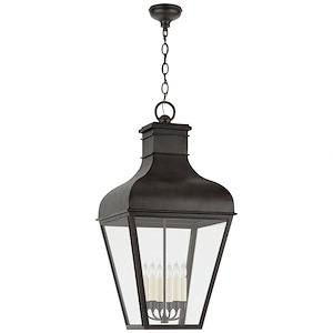 Fremont - 6 Light Grande Outdoor Hanging Lantern In Modern Style-45.25 Inches Tall and 22 Inches Wide