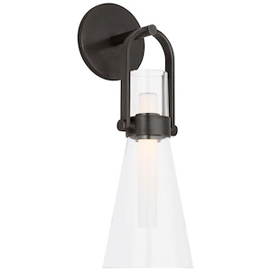 Larkin - 10W LED Medium Conical Bracketed Wall Sconce In Modern Style-17.75 Inches Tall and 5.5 Inches Wide