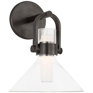 Larkin - 10W LED Small Empire Bracketed Wall Sconce In Modern Style-10.75 Inches Tall and 8 Inches Wide