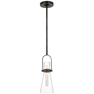 Larkin - 9W LED Conical Pendant In Modern Style-17.25 Inches Tall and 5.5 Inches Wide - 1314578