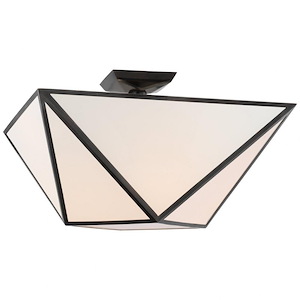 Lorino - 15W 1 LED Large Semi-Flush Mount In Modern Style-12.25 Inches Tall and 20 Inches Wide - 1112252