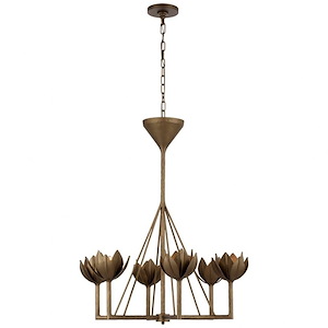 Alberto - 6 Light Small Chandelier In Casual Style-34.5 Inches Tall and 30 Inches Wide