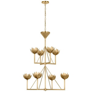 Alberto - 8 Light Medium 2-Tier Chandelier-43 Inches Tall and 35.5 Inches Wide