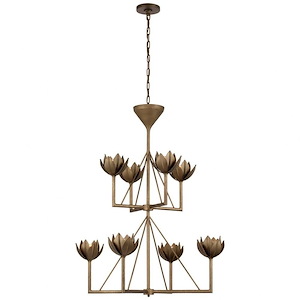 Alberto - 8 Light Medium 2-Tier Chandelier In Casual Style-43 Inches Tall and 35.5 Inches Wide