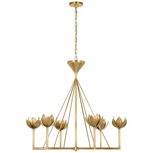 Alberto - 33W 6 LED Large Low Ceiling Chandelier-34.75 Inches Tall and 38.75 Inches Wide - 1314594